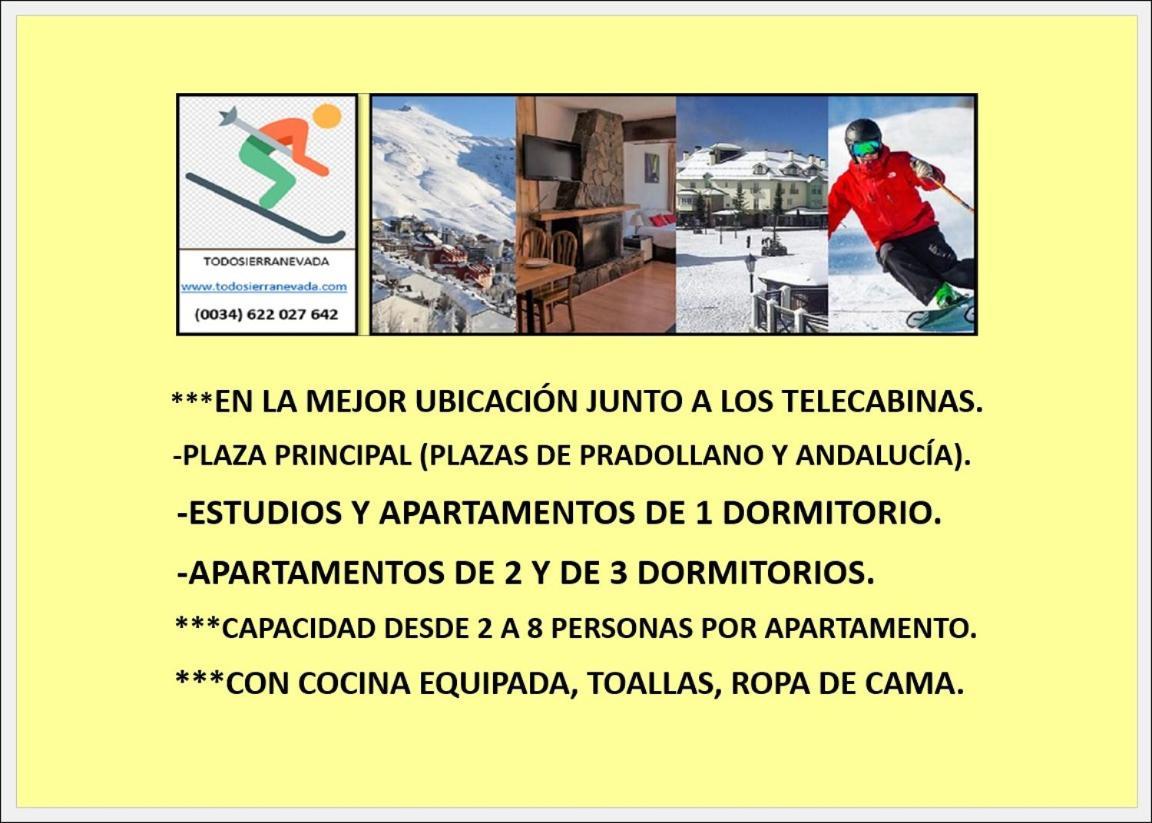 Ski & Snow Apartmentos By Todosierranevada - Plaza Principal Junto A Los Telecabinas 塞拉内华达 外观 照片